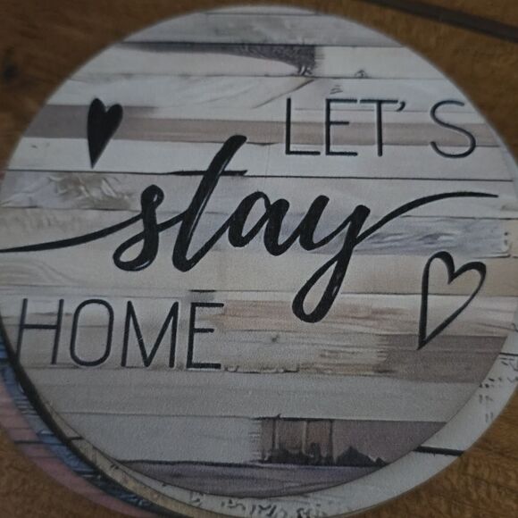 Coaster 6 piece set farmhouse wooden - Picture 8 of 8